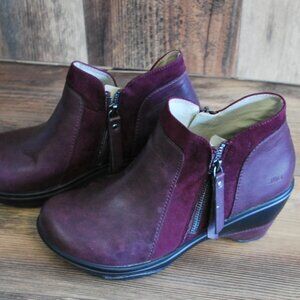 JBU by Jambu Women't Pilot Encore Wedge Ankle Boot Wine 7.5